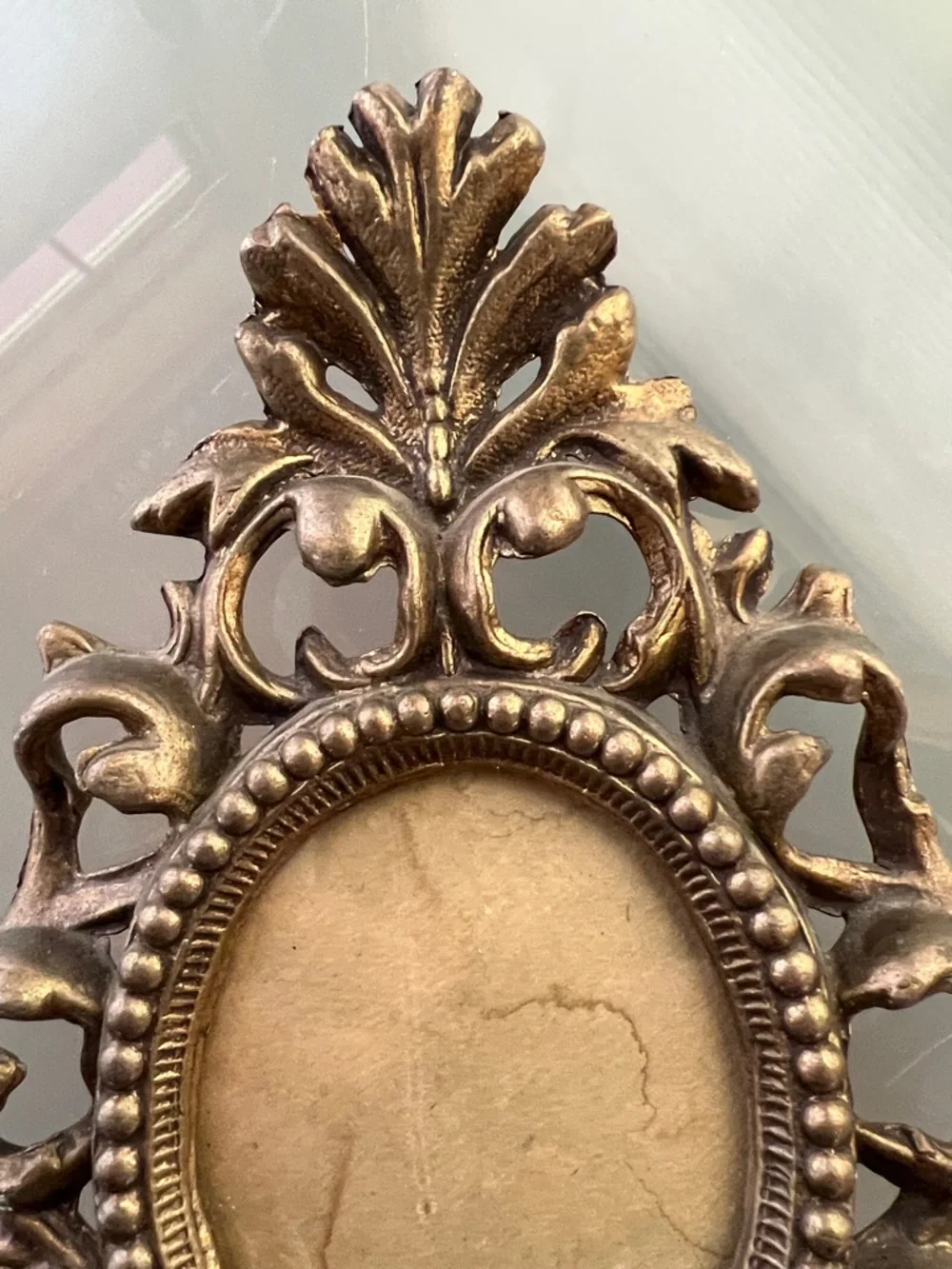 🖼️Ornate Metal Victorian Picture Frame #7249 Heavy Metal Scrollwork Kickstand